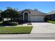 Well-maintained single-Gathering home with a lush green lawn, mature tree, and a two-car garage at 1415 Saddle Gold Ct, Brandon, FL 33511