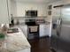 Kitchen with stainless steel appliances, and stone countertops at 1626 27Th N Ave, St Petersburg, FL 33713