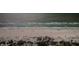Wide sandy beach with gentle waves and sparse vegetation at 1700 Pass A Grille Way # 9, St Pete Beach, FL 33706