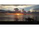 Scenic waterfront view with clouds as the sun sets on the horizon at 2172 Harbor View Dr, Dunedin, FL 34698