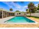 Beautiful backyard pool with brick patio, screened in porch, and privacy fence; perfect for outdoor entertaining at 429 88Th Ave, St Pete Beach, FL 33706