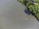 Aerial view of the property's waterfront location surrounded by lush greenery at 456 Bahia Beach Blvd, Ruskin, FL 33570