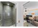 Private elevator adjacent to a well-appointed home office space with natural light at 4950 Bayshore Blvd # 27, Tampa, FL 33611