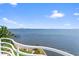 Scenic water view from balcony with cityscape in the distance at 4950 Bayshore Blvd # 27, Tampa, FL 33611