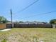 Fenced backyard showing lot lines and neighborhood surroundings on a clear sunny day at 5290 101St Ave, Pinellas Park, FL 33782