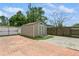 A backyard shed with ample room and a ramp for easy access. Great for storing tools, equipment, and outdoor accessories at 5638 13Th N Ave, St Petersburg, FL 33710