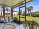 Relaxing screened patio with comfortable seating and serene outdoor views at 602 Cabernet Way, Oldsmar, FL 34677