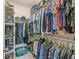 This walk-in closet has metal shelving and lots of storage space at 602 Cabernet Way, Oldsmar, FL 34677
