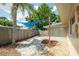 Inviting backyard with shade sails, ideal for creating a relaxing outdoor living area at 8031 7Th N St, St Petersburg, FL 33702