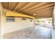 Spacious garage area for parking and projects, featuring canoe storage at 8031 7Th N St, St Petersburg, FL 33702