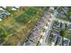 Aerial view of street of homes in the community at 8975 Southern Charm Cir, Brooksville, FL 34613