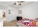 bedroom with a bed adorned with Hello Kitty theme and playful décor elements at 10230 Geese Trail Cir, Sun City Center, FL 33573