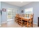 Spacious eat-in dining area with access to outdoor screened patio at 15939 Fishhawk View Dr, Lithia, FL 33547