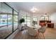 Cozy breakfast nook with pool views, tile flooring, and a charming table set for four at 2392 Hillcreek E Cir, Clearwater, FL 33759