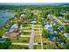 Beautiful aerial view of the neighborhood highlighting lush greenery, serene streets, and well-maintained homes at 321 Shore E Dr, Oldsmar, FL 34677