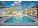Inviting pool within a screened enclosure, showcasing lush tropical landscaping and a spacious patio area at 321 Shore E Dr, Oldsmar, FL 34677