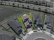Aerial view showing the property line, two-story home, and a driveway at 34135 White Fountain Ct, Wesley Chapel, FL 33545