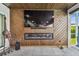 Outdoor fireplace and entertainment center at 4204 Saltwater Blvd, Tampa, FL 33615