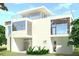 Modern home featuring a rooftop deck, large windows, and a minimalist design at 511 Avonwood, Tampa, FL 33625