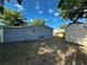 Backyard has a shed for storage and a central air unit at 6982 79Th N Ave, Pinellas Park, FL 33781