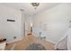 Bright bedroom showcasing neutral walls, carpeting, and play area with a fun teepee at 806 Linwood Ter, Lutz, FL 33549