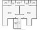 Upstairs floor plan showcasing bedroom sizes and closet placement, plus bathroom locations at 806 Linwood Ter, Lutz, FL 33549