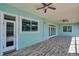 Spacious outdoor patio offers seamless transition with the backyard and ample light at 806 Linwood Ter, Lutz, FL 33549