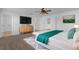 Primary bedroom featuring new carpet and neutral walls at 9107 Gablewood Pl, Land O Lakes, FL 34638