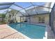 The backyard features a screened-in pool and patio area at 9107 Gablewood Pl, Land O Lakes, FL 34638