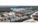 Stunning aerial view of waterfront condos, with easy access to nearby beaches and boat slips at 1105 Venetian Harbor Ne Dr, St Petersburg, FL 33702