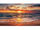 Beautiful beach sunset with calm waves gently lapping the shore, reflecting the golden sunlight at 201 Kings Blvd # 19, Sun City Center, FL 33573