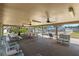 Covered picnic area with tables, chairs, and ceiling fans, offering a great community space at 2131 Ridge S Rd # 130, Largo, FL 33778