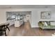 Open-concept home with views of the kitchen, dining area, and comfortable living room at 2920 N 11Th St, Tampa, FL 33605