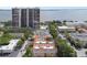 Beautiful aerial view showcasing townhomes in proximity to the water and the city at 3025 W Grovewood Ct # B, Tampa, FL 33629