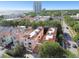 Stunning aerial view of townhomes with terracotta tile roofs near the bay and downtown at 3025 W Grovewood Ct # B, Tampa, FL 33629