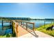 Scenic lake view from the private wooden dock with building views at 3516 Lake Bayshore Dr # K109, Bradenton, FL 34205