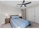 Comfortable bedroom with carpet flooring, neutral paint, and ample lighting creating a cozy and inviting atmosphere at 4583 Emprise Way, Land O Lakes, FL 34638