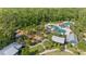 Aerial shot of community amenities including pool, playground, and lush landscaping, enhancing lifestyle at 4583 Emprise Way, Land O Lakes, FL 34638