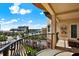 Enjoy outdoor living on this balcony with decorative iron railing at 5301 Gulf Blvd # B508, St Pete Beach, FL 33706