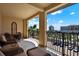 Comfortable balcony seating offers city views and gentle breezes at 5301 Gulf Blvd # B508, St Pete Beach, FL 33706