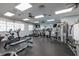 Community gym featuring treadmills, bikes, weight machines, and ceiling fans at 7040 Key Haven Rd # 601, Seminole, FL 33777