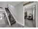 Staircase with open landing to additional room at 9019 S County Line Rd, Lithia, FL 33547