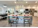 Contemporary kitchen with an island featuring pendant lighting and stainless steel appliances at 9308 45Th N St, Pinellas Park, FL 33782