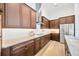 Kitchen with stainless steel appliances and modern countertops at 14174 Thoroughbred Dr, Dade City, FL 33525