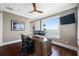 Bright office space with a water view and a ceiling fan at 2149 Bayou Grande Ne Blvd, St Petersburg, FL 33703