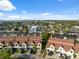 Waterfront condos with boat docks, canals, and scenic community views from an elevated perspective at 2387 Hanover Dr # 2387, Dunedin, FL 34698