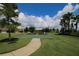 Outdoor basketball court with green surface, set in a landscaped community at 7869 Timberview Loop, Wesley Chapel, FL 33545