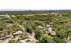 Aerial view showing the property's location within a tree-filled residential area, highlighting city views at 12116 N 52Nd St, Temple Terrace, FL 33617