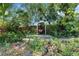 Backyard with hanging swing seat surrounded by lush greenery, offering a private and relaxing oasis at 12116 N 52Nd St, Temple Terrace, FL 33617