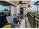 Outdoor balcony featuring comfortable furniture with stunning ocean views at 1270 Gulf Blvd # 501, Clearwater Beach, FL 33767